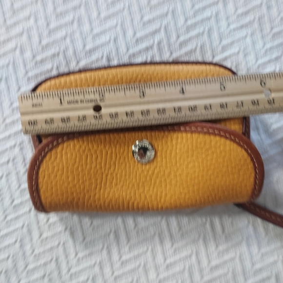 Dooney & Bourke Bristol Yellow Leather Handbag with Brown Accents With Wallet - Picture 13 of 16
